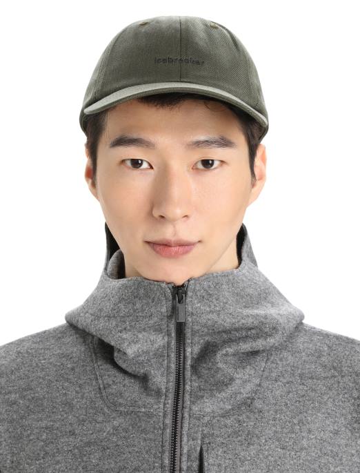Icebreaker unisex merino 6 panel hat B00X322 tilbehør loden/sort