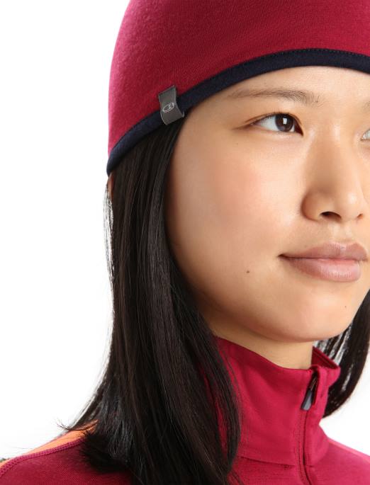 Icebreaker unisex merino lomme beanie B00X448 tilbehør kirsebær/midnat flåde