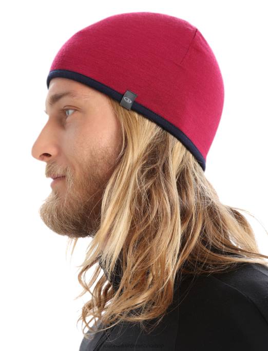 Icebreaker unisex merino lomme beanie B00X448 tilbehør kirsebær/midnat flåde