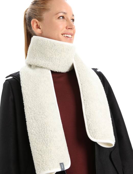Icebreaker unisex realfleece merino tørklæde med høj luv B00X337 tilbehør ecru lyng