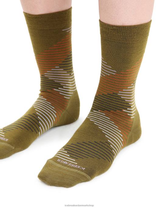 Icebreaker Kvinder merino livsstil fine gauge besætningsstrømper streger B00X765 tilbehør alger/lilla dis