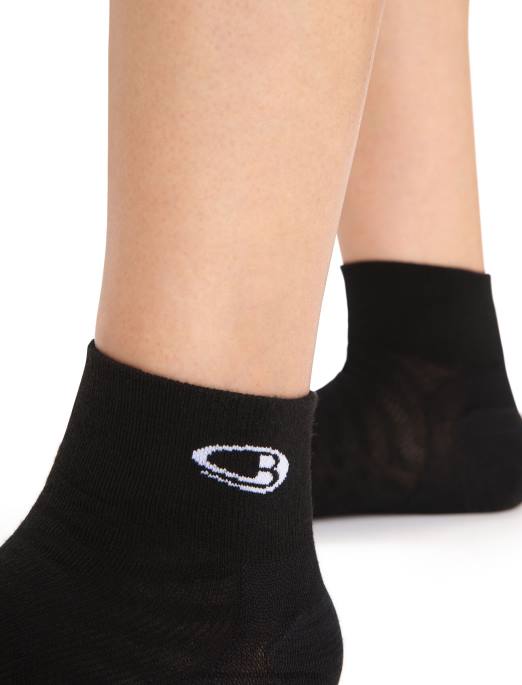 Icebreaker Kvinder merino run+ ultralette ministrømper B00X768 tilbehør sort/sne