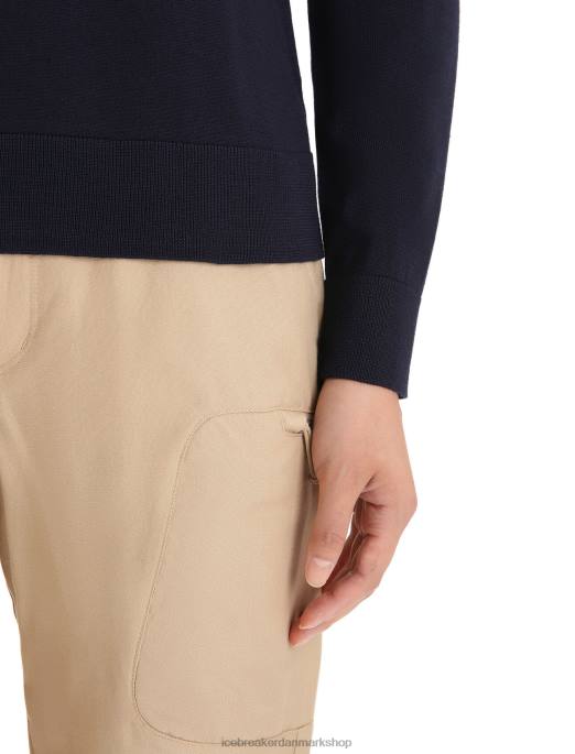 Icebreaker Kvinder merino wilcox langærmet sweater B00X721 tøj midnatsflåde