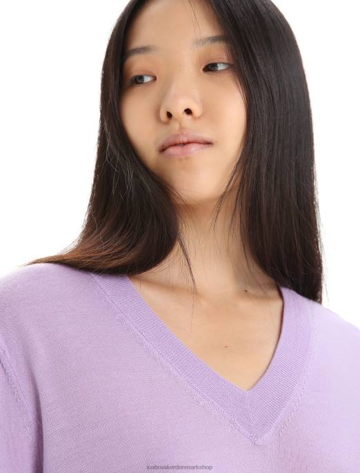 Icebreaker Kvinder merino wilcox langærmet sweater med v-hals B00X723 tøj lilla blik