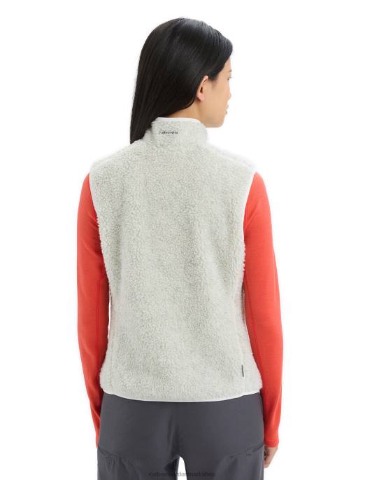 Icebreaker Kvinder realfleece merino vest med høj luv B00X677 tøj ecru lyng