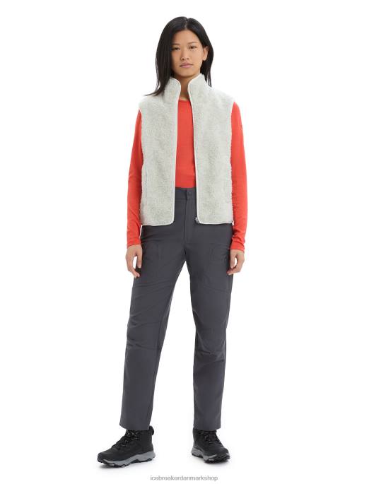 Icebreaker Kvinder realfleece merino vest med høj luv B00X677 tøj ecru lyng