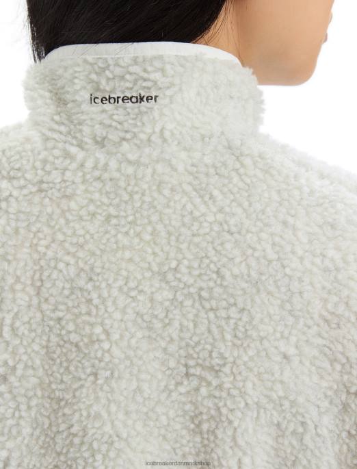 Icebreaker Kvinder realfleece merino vest med høj luv B00X677 tøj ecru lyng
