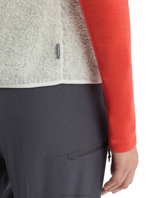 Icebreaker Kvinder realfleece merino vest med høj luv B00X677 tøj ecru lyng