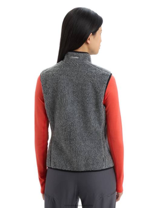 Icebreaker Kvinder realfleece merino vest med høj luv B00X678 tøj grusstenslyng