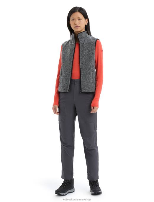Icebreaker Kvinder realfleece merino vest med høj luv B00X678 tøj grusstenslyng