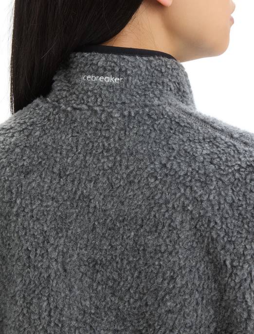 Icebreaker Kvinder realfleece merino vest med høj luv B00X678 tøj grusstenslyng