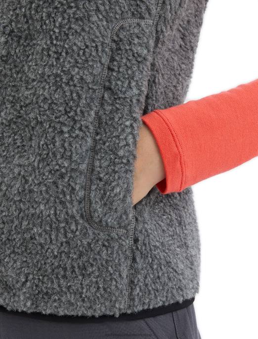Icebreaker Kvinder realfleece merino vest med høj luv B00X678 tøj grusstenslyng