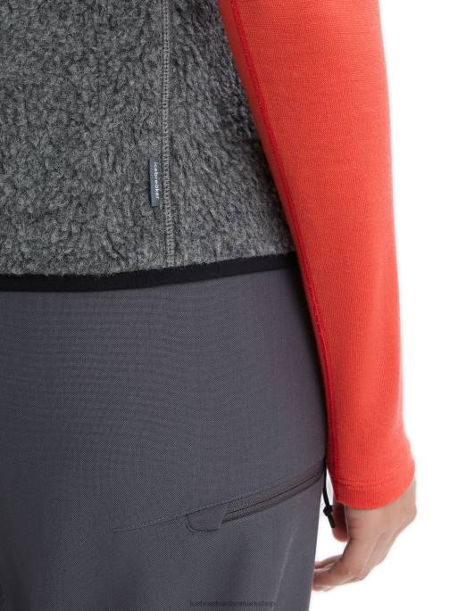 Icebreaker Kvinder realfleece merino vest med høj luv B00X678 tøj grusstenslyng