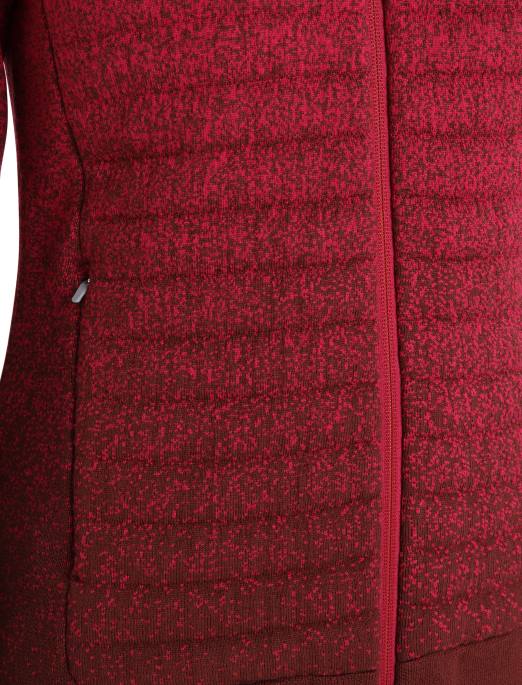 Icebreaker Kvinder zoneknit merino-isoleret langærmet hættetrøje med lynlås i dybet B00X888 tøj kirsebær/espresso