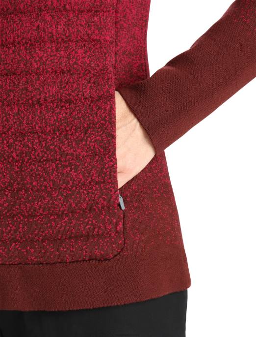 Icebreaker Kvinder zoneknit merino-isoleret langærmet hættetrøje med lynlås i dybet B00X888 tøj kirsebær/espresso