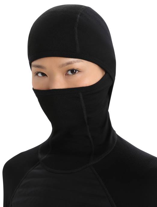 Icebreaker Kvinder zoneknit merino-isoleret langærmet termisk hættetrøje B00X597 tøj sort