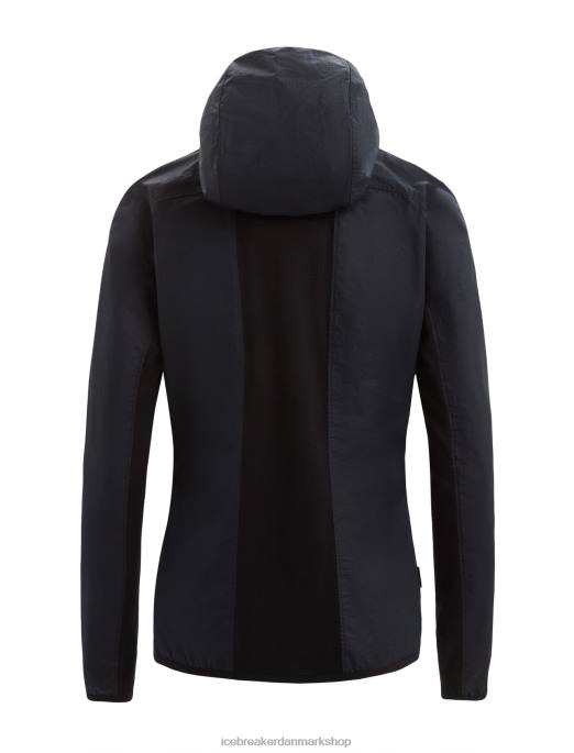 Icebreaker Kvinder shell+ vindjakke i merino bomuld B00X679 tøj sort