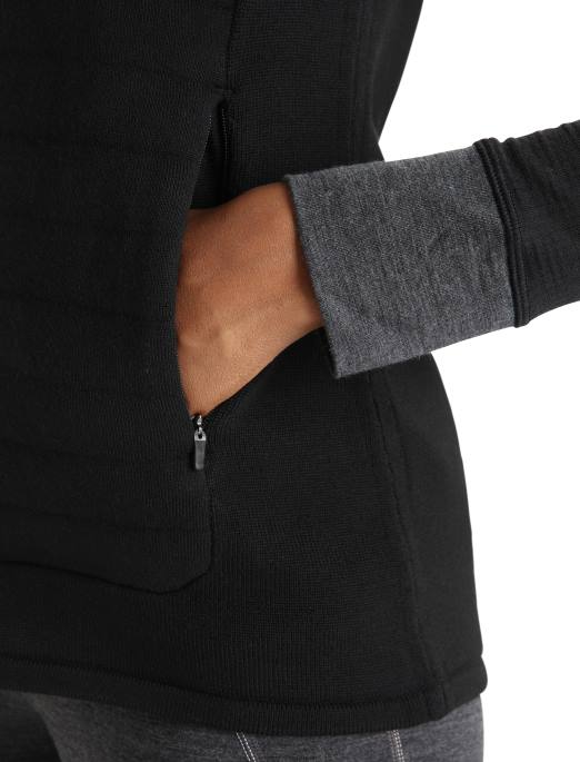 Icebreaker Kvinder zoneknit merino isoleret vest B00X684 tøj sort