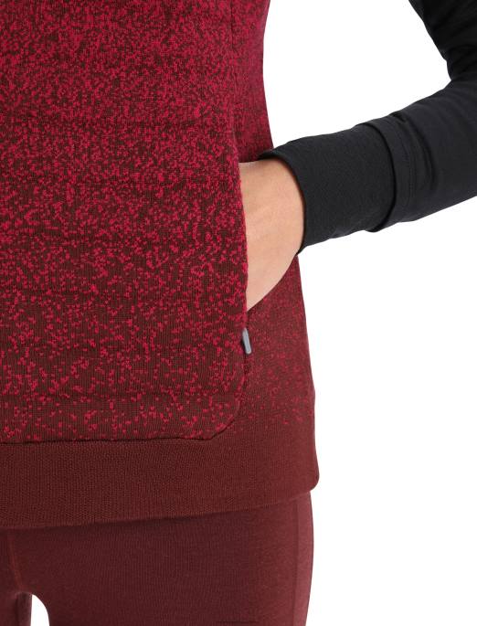 Icebreaker Kvinder zoneknit merino isoleret vest i dybet B00X884 tøj kirsebær/espresso