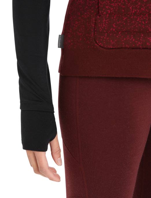 Icebreaker Kvinder zoneknit merino isoleret vest i dybet B00X884 tøj kirsebær/espresso
