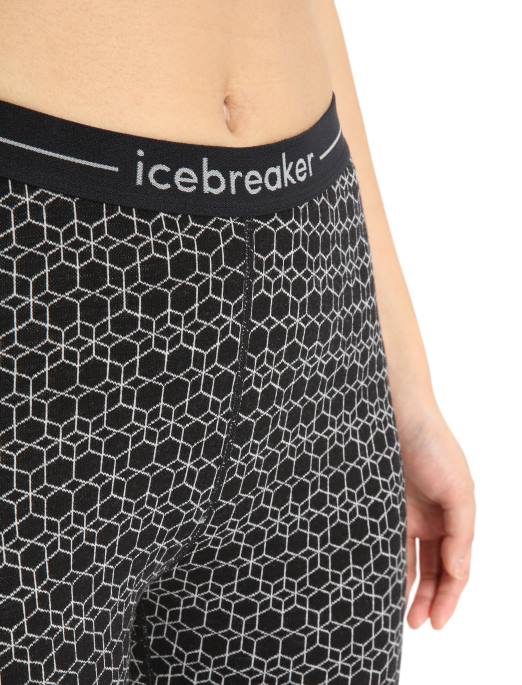 Icebreaker Kvinder merino 250 vertex termiske leggings alpine geo B00X867 tøj sort/sne