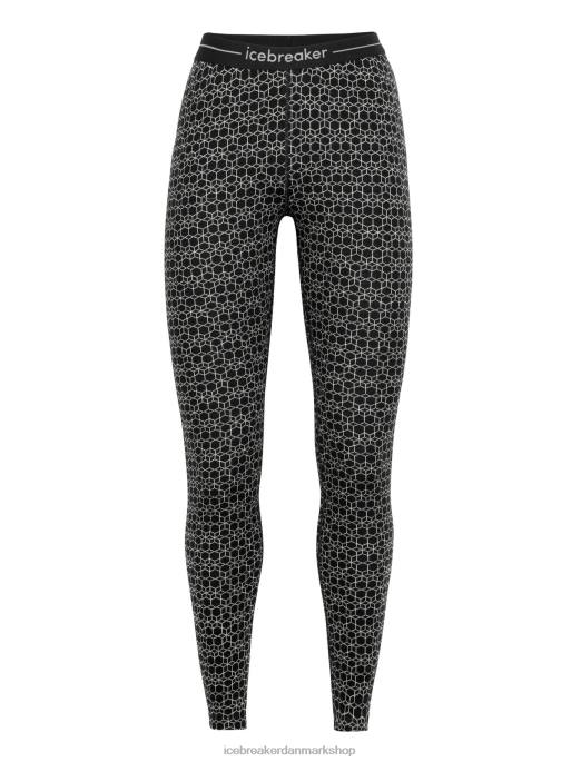 Icebreaker Kvinder merino 250 vertex termiske leggings alpine geo B00X867 tøj sort/sne