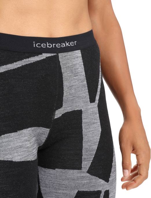 Icebreaker Kvinder merino 250 vertex termiske leggings brækkede landskaber B00X843 tøj sort/jet lyng