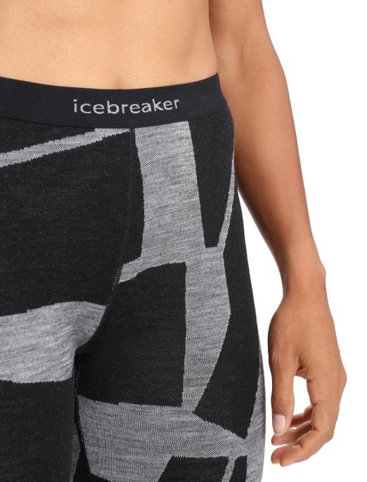 Icebreaker Kvinder merino 250 vertex termiske leggings brækkede landskaber B00X843 tøj sort/jet lyng