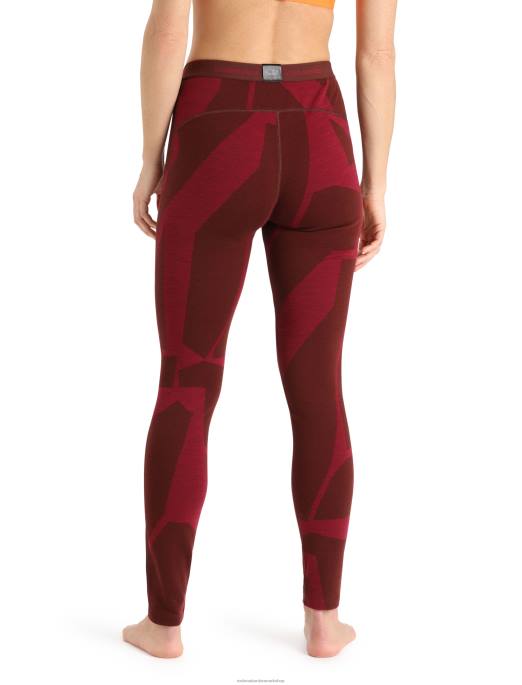 Icebreaker Kvinder merino 250 vertex termiske leggings brækkede landskaber B00X844 tøj espresso/kirsebær
