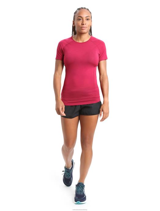 Icebreaker Kvinder bodyfitzone merino 150 zone kortærmet crewe termo top B00X891 tøj kirsebær