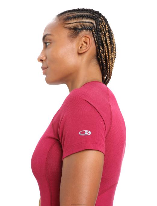 Icebreaker Kvinder bodyfitzone merino 150 zone kortærmet crewe termo top B00X891 tøj kirsebær