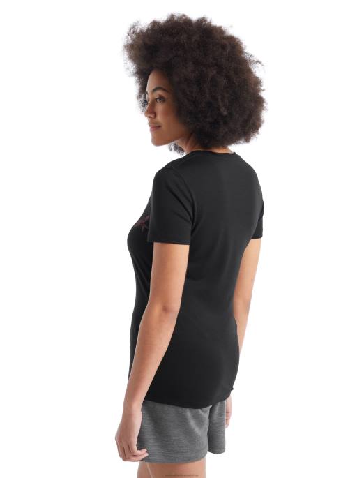 Icebreaker Kvinder merino tech lite ii kortærmede scoop t-shirt myldrende former B00X925 tøj sort