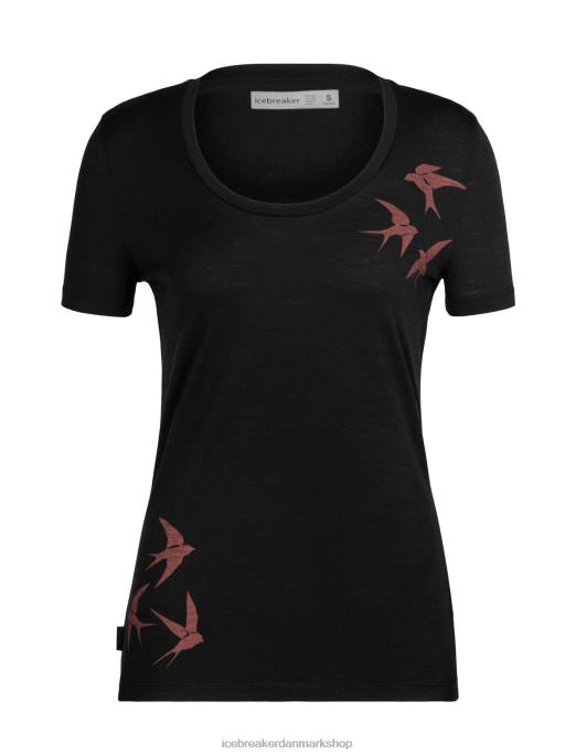 Icebreaker Kvinder merino tech lite ii kortærmede scoop t-shirt myldrende former B00X925 tøj sort