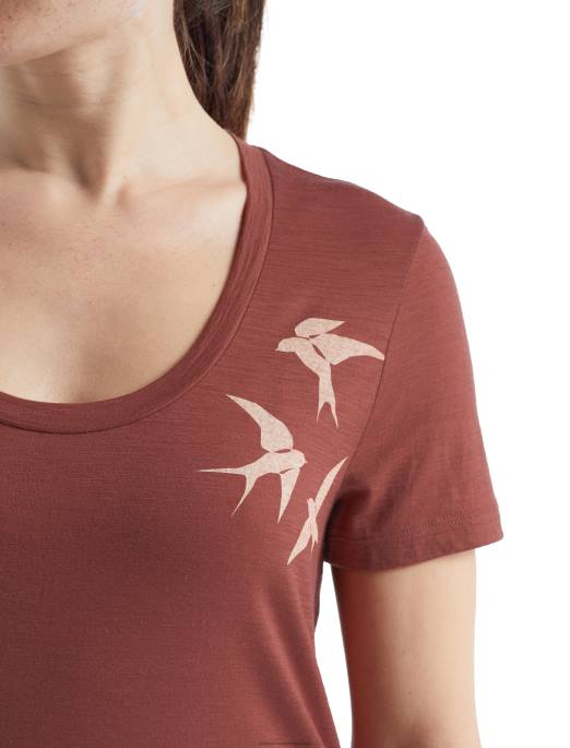 Icebreaker Kvinder merino tech lite ii kortærmede scoop t-shirt myldrende former B00X926 tøj drue