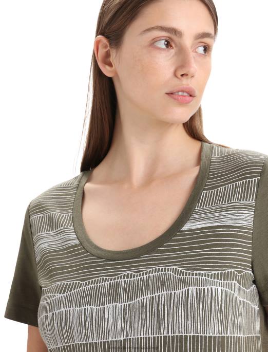 Icebreaker Kvinder merino tech lite ii kortærmede scoop t-shirt reflekslinjer B00X628 tøj loden