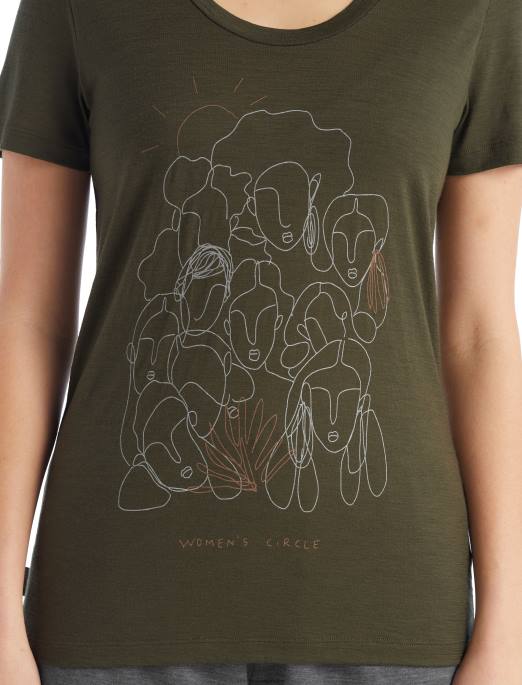 Icebreaker Kvinder merino tech lite ii kortærmet scoop t-shirt cirkel B00X929 tøj loden