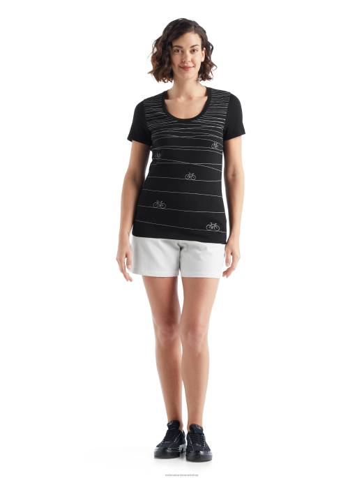 Icebreaker Kvinder merino tech lite ii kortærmet scoop t-shirt hill sprint B00X927 tøj sort