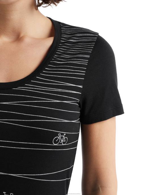 Icebreaker Kvinder merino tech lite ii kortærmet scoop t-shirt hill sprint B00X927 tøj sort