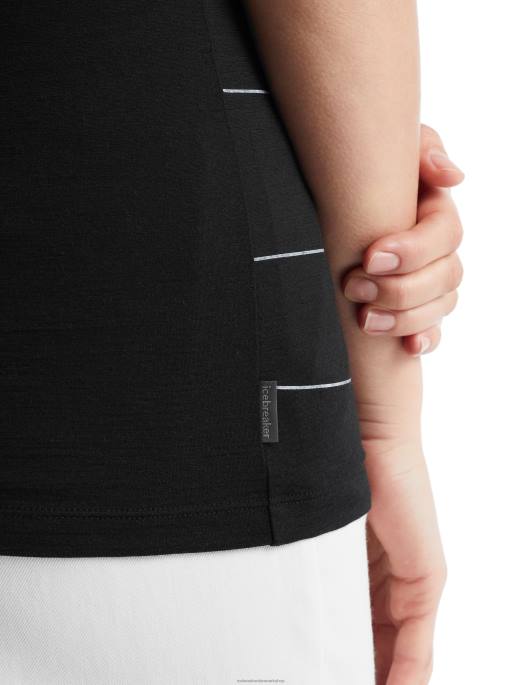 Icebreaker Kvinder merino tech lite ii kortærmet scoop t-shirt hill sprint B00X927 tøj sort