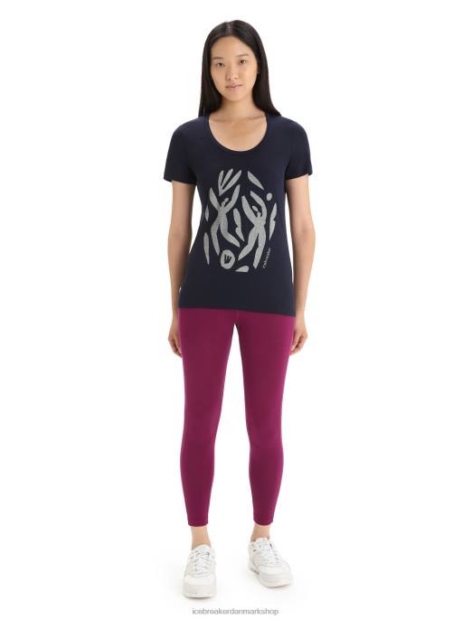 Icebreaker Kvinder merino tech lite ii kortærmet scoop t-shirt naturfest B00X632 tøj midnatsflåde