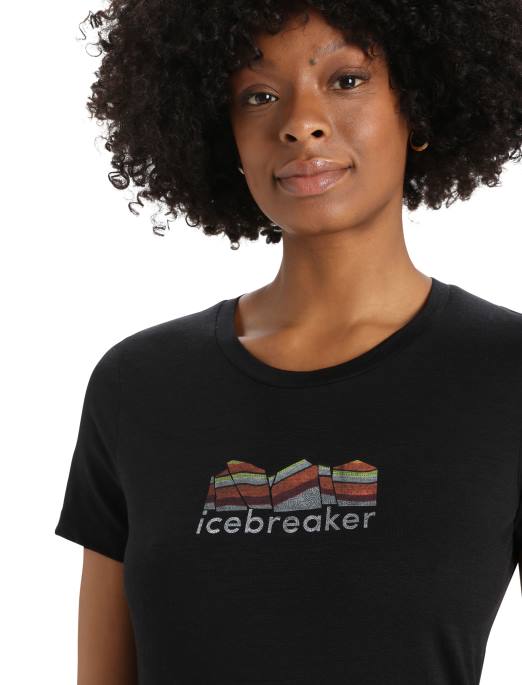 Icebreaker Kvinder merino tech lite ii kortærmet t-shirt bjerggeologi B00X629 tøj sort