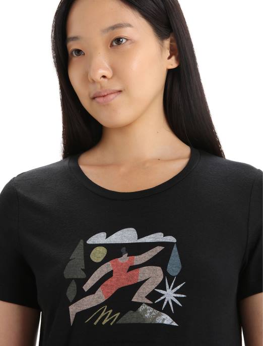 Icebreaker Kvinder merino tech lite ii kortærmet t-shirt foråret B00X620 tøj sort