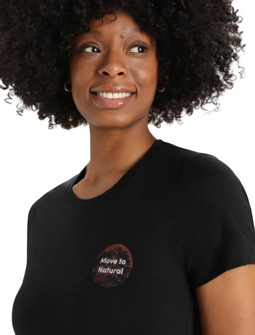 Icebreaker Kvinder merino tech lite ii kortærmet t-shirt naturlige alper B00X811 tøj sort