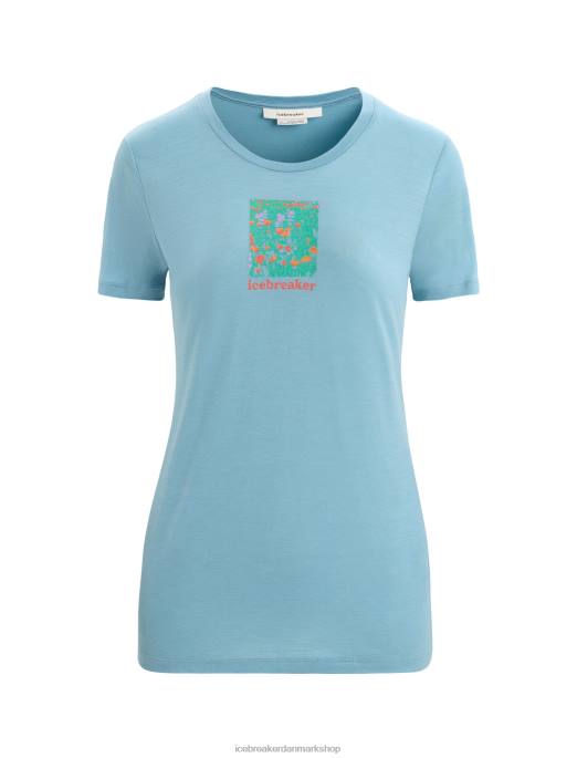 Icebreaker Kvinder merino tech lite ii kortærmet t-shirt wildflower bloom B00X645 tøj astral blå