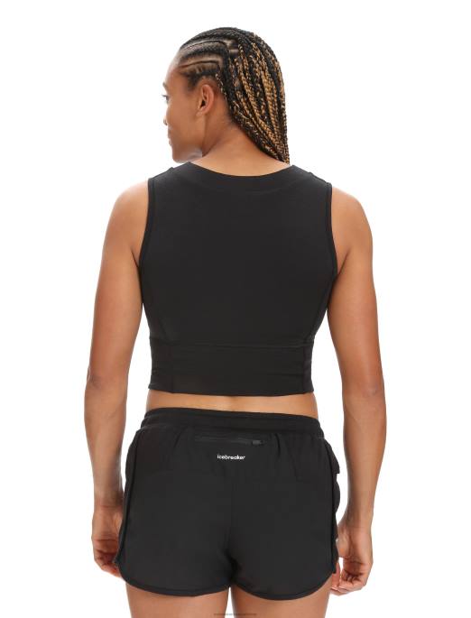 Icebreaker Kvinder zoneknit merino cropped bh-tank B00X647 tøj sort