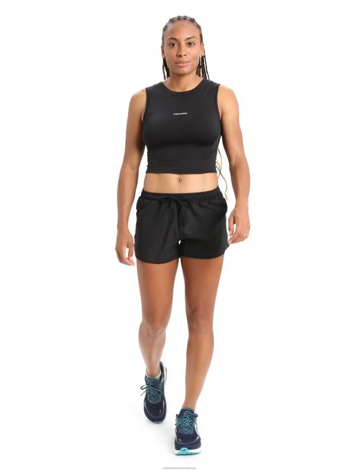 Icebreaker Kvinder zoneknit merino cropped bh-tank B00X647 tøj sort