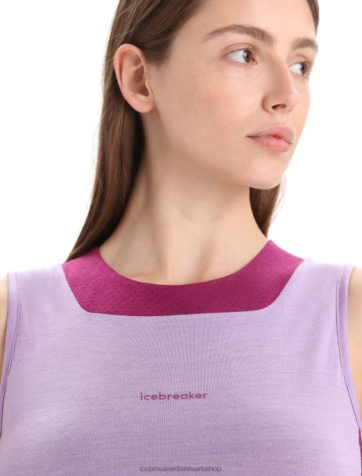 Icebreaker Kvinder zoneknit merino cropped bh-tank B00X648 tøj lilla blik/go berry