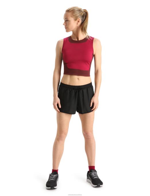 Icebreaker Kvinder zoneknit merino cropped bh-tank B00X909 tøj kirsebær/espresso