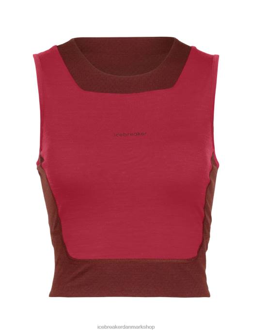 Icebreaker Kvinder zoneknit merino cropped bh-tank B00X909 tøj kirsebær/espresso