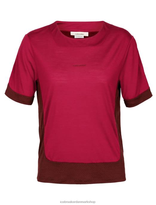 Icebreaker Kvinder zoneknit merino kortærmet boxy t-shirt B00X892 tøj kirsebær/espresso
